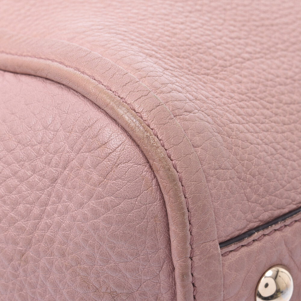 Gucci Pink Beige Calfskin Handbag Soho Bag Tote Tan - Picture 8 of 11